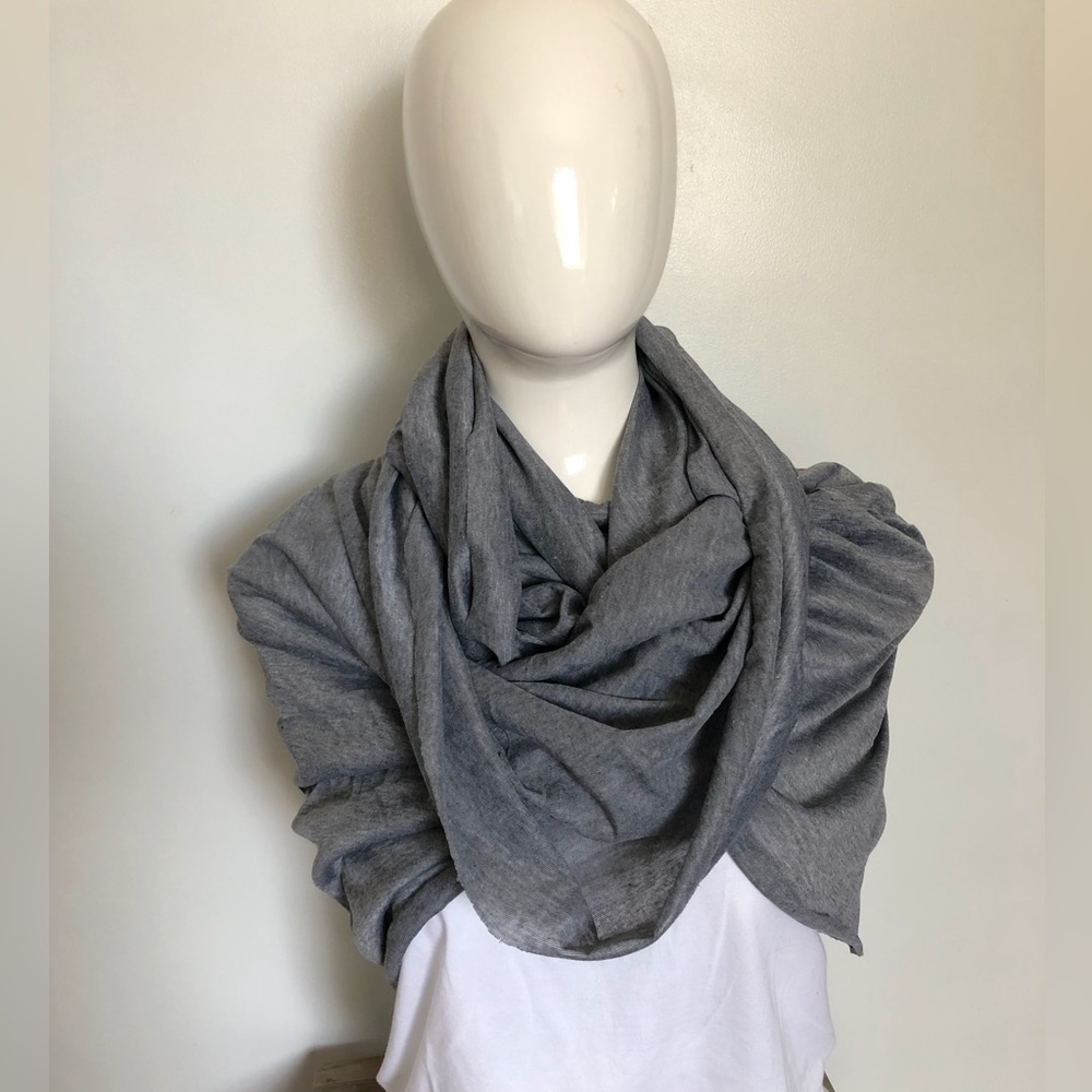 Papillon Large Gray Jersey Infinity Scarf
